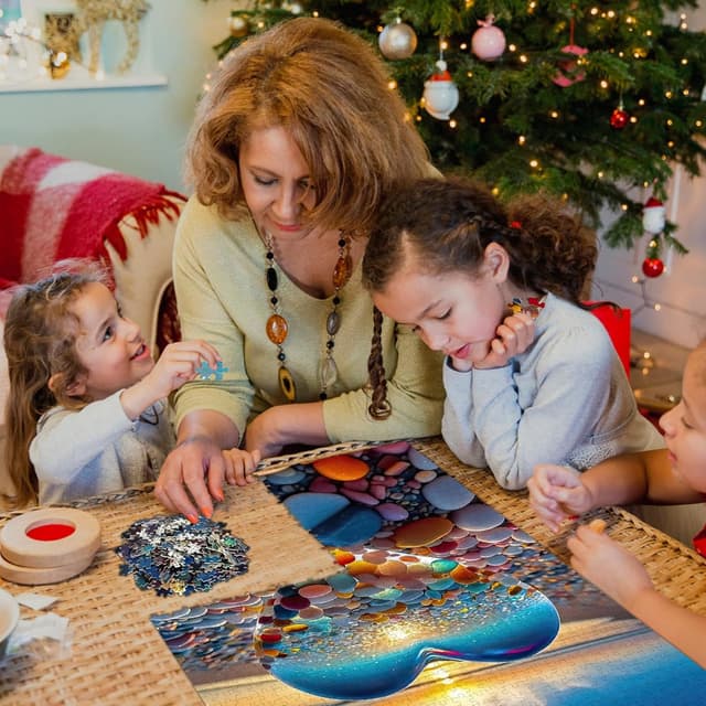 Detalle 2 de Jozutoyz Puzzle 1000 Teile: Herz mit Kieselsteinen & Strandmotiv für Erwachsene