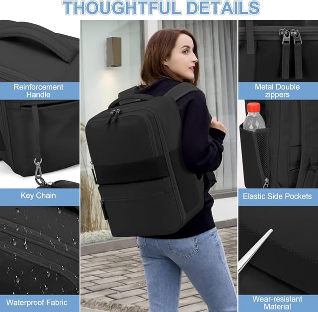 Detalle de SUNUP Ryanair cabin bag 40x20x25cm under-seat travel backpack (20L) with laptop fit