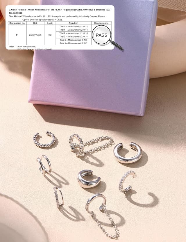 Detalle 2 de FIOROYAL ear cuff sans trou 8 pièces