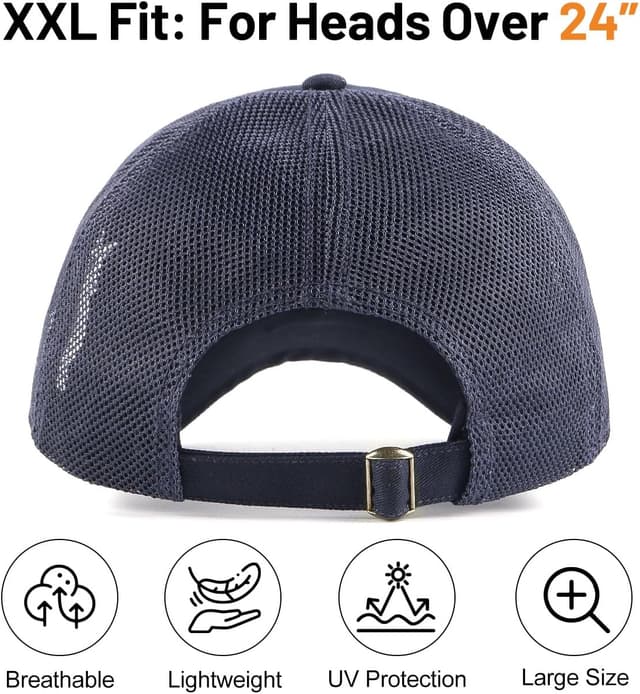 Detalle 2 de Zylioo XL/XXL baseball cap (oversize) with standard or long brim for big heads