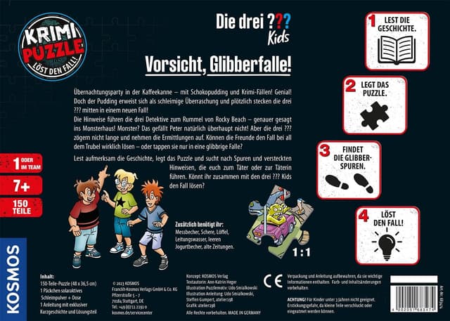Thumbnail 1 de KOSMOS Krimi Puzzle „Die drei ??? Kids“ – Vorsicht Glibberfalle (150 Teile, Schleim selbermachen) ab 7 Jahren