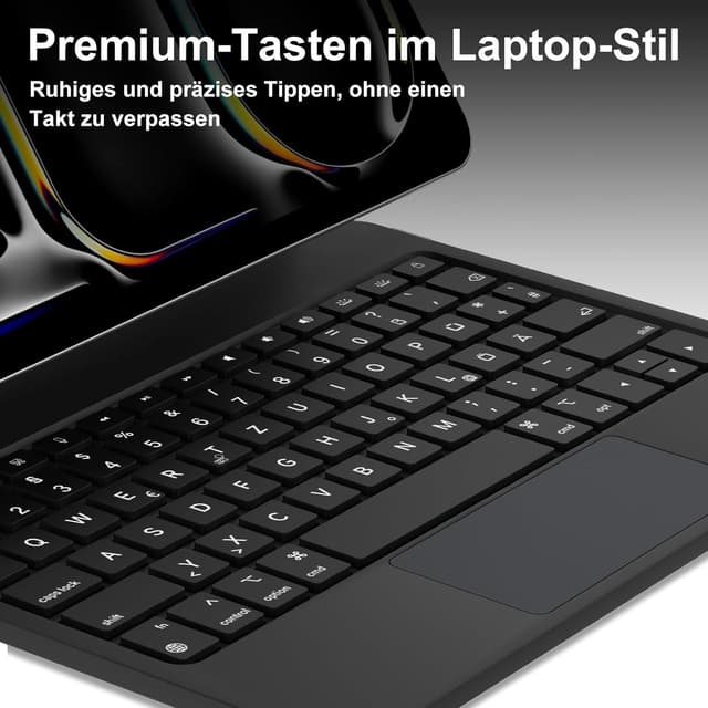 Detalle de IVEOPPE Magic Keyboard für iPad Pro 13" M5 (2025) / M4 (2024) – magnetische Tastaturhülle mit Präzisions-Trackpad, schwarz