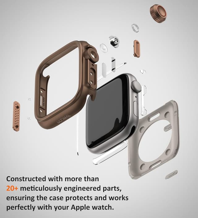 Detalle de ULTIMAL Military-Grade Shockproof Watch Case for Apple Watch Series 11/10 (46mm) – Brown