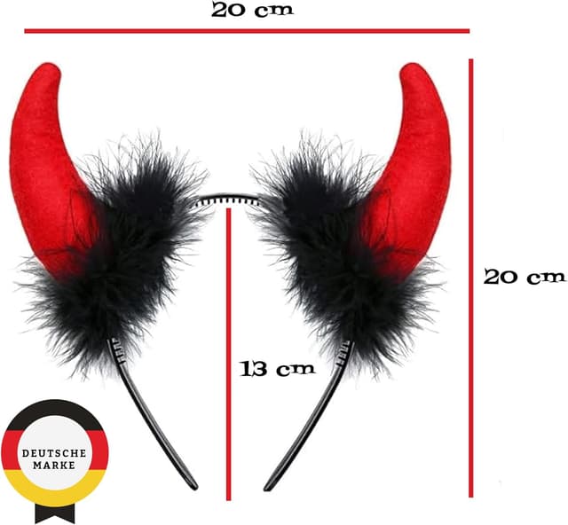 Thumbnail 2 de Hatstar Teufelshörner Haarreif Einheitsgröße 🎭