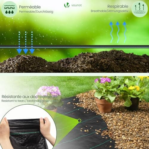 Thumbnail 2 de VOUNOT Malla antihierbas 2x25m 100 g/m²