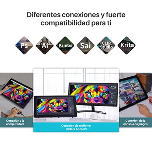 Thumbnail 7 de HUION Kamvas 22 Plus 🖥️ Tableta Gráfica con Pantalla 21.5"