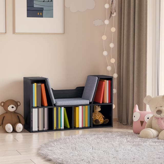 Detalle de HOMCOM Bibliothèque banc 2 en 1 102 cm