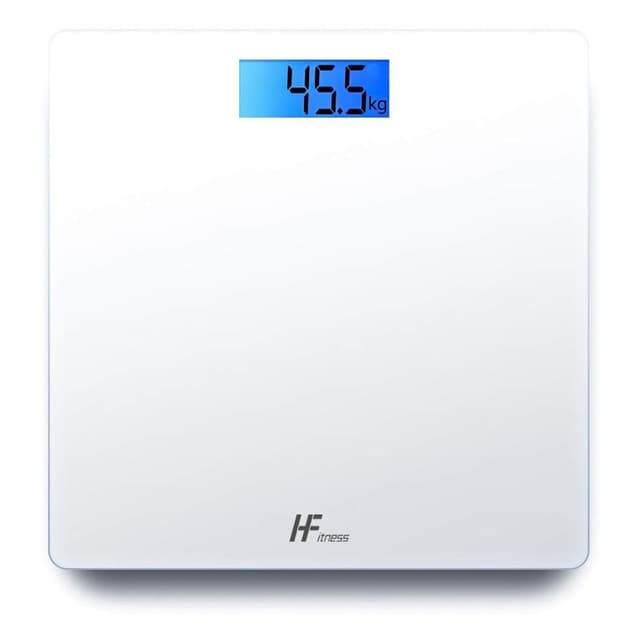 Detalle de HomeFashion HFitness digital bathroom scale (180kg capacity) with backlit display