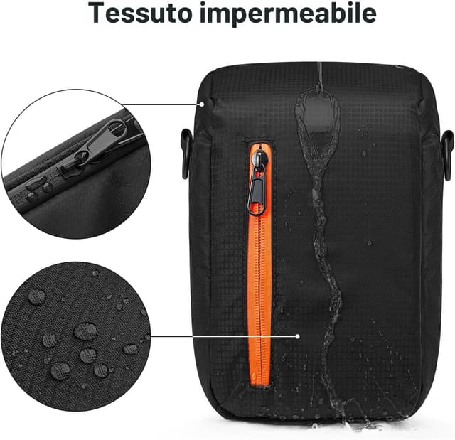 Detalle de S-ZONE Borsa per fotocamera impermeabile antiurto con inserto imbottito (DSLR/SLR/Mirrorless)