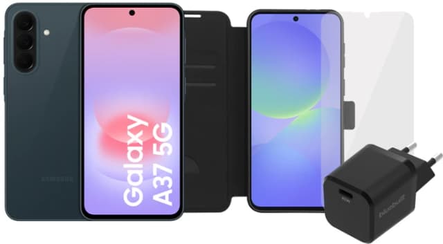 Detalle de Samsung Galaxy A37 256GB Dunkelgrün 5G inkl. BlueBuilt Zubehörset