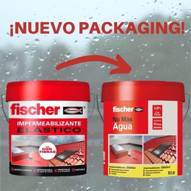 Detalle 2 de fischer Pintura Impermeabilizante con Fibras 15L