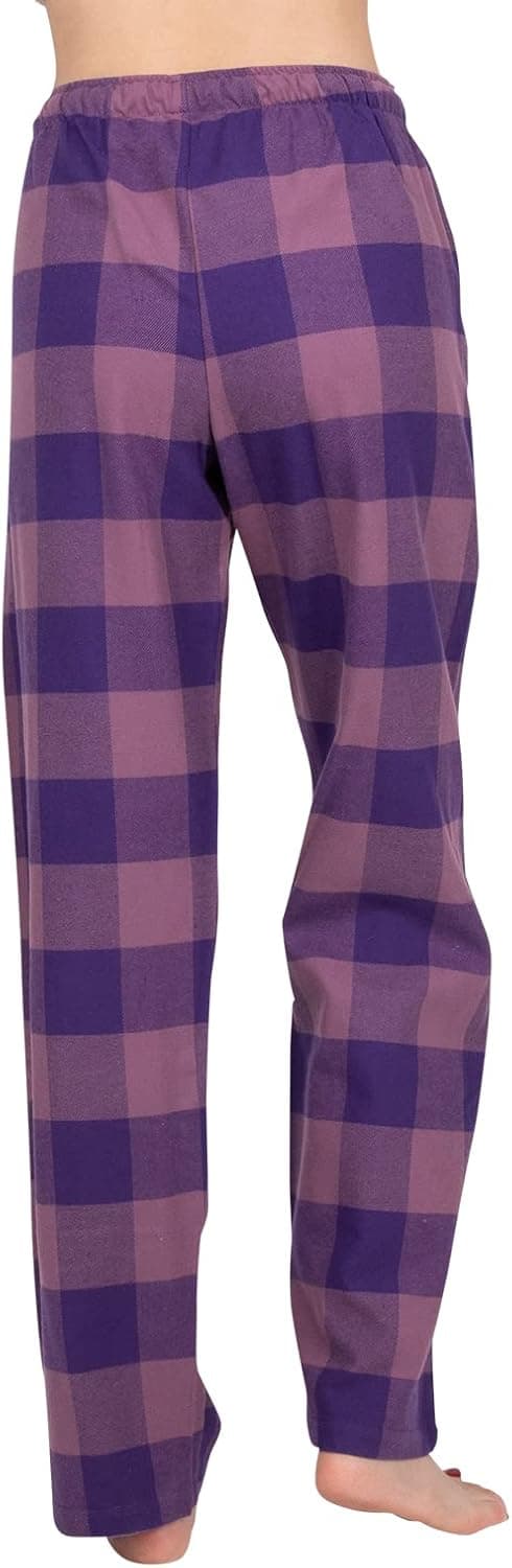 Detalle 2 de JTPW Damen Pyjama-Lounge Bottoms aus Baumwollflanell mit Taschen – super soft & warm