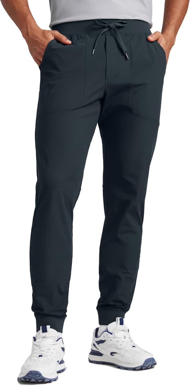 Detalle de CRZ YOGAll Day Comfy pantaloni da jogging da golf da uomo con elasticità e asciugatura rapida (81 cm)