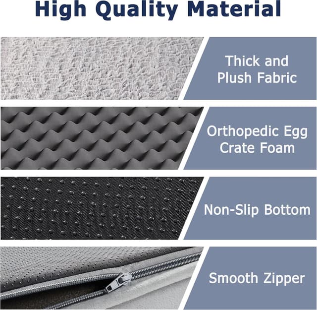 Detalle 2 de WESTERN HOME Dog Bed 106 x 76 x 19 cm grey