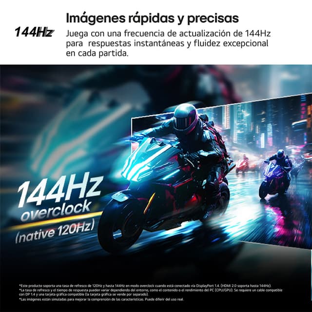 Thumbnail 3 de LG 24G411A-B Monitor UltraGear 23,8" 144 Hz 📺