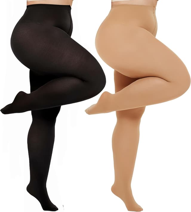 Thumbnail 6 de Collants femme taille haute semi-transparents HeyUU (XL-4XL)