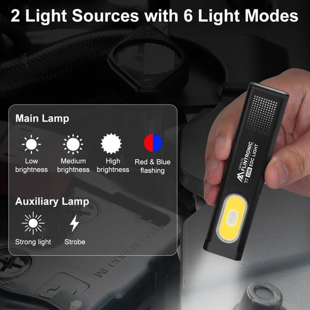 Detalle 2 de flintronic Mini Torcia Piatta 450 lumen