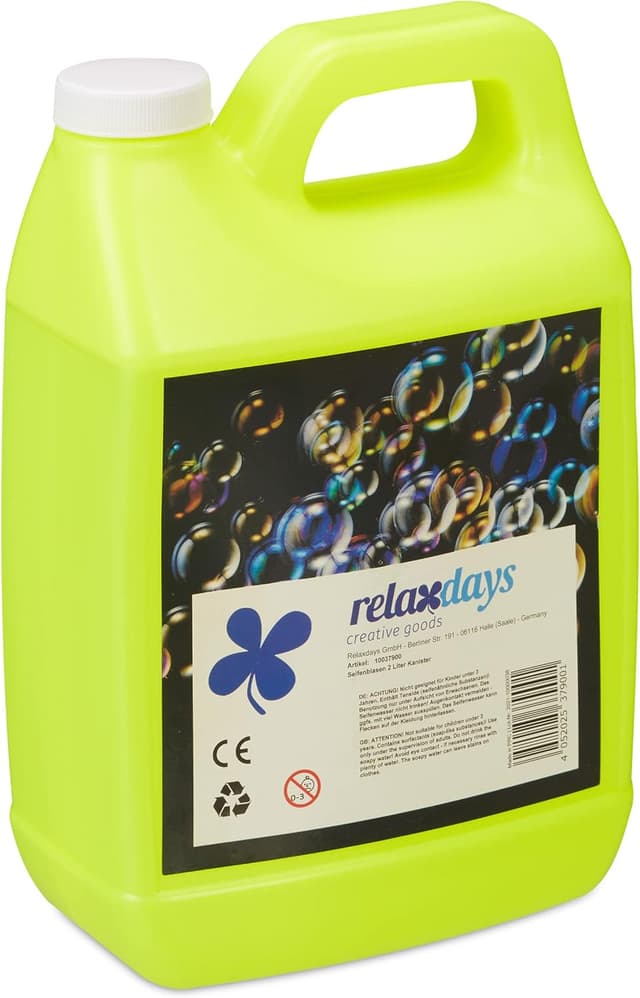 Imagen de Relaxdays Bidon solution à bulles 2 L pour fête 🎈 en OfertitasTOP
