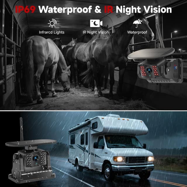 Thumbnail 3 de Venluna Dual Wireless Backup Camera for Trailer