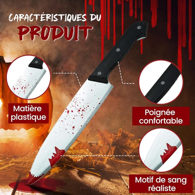 Detalle de REDSTAR FANCY DRESS couteau Halloween 30 cm