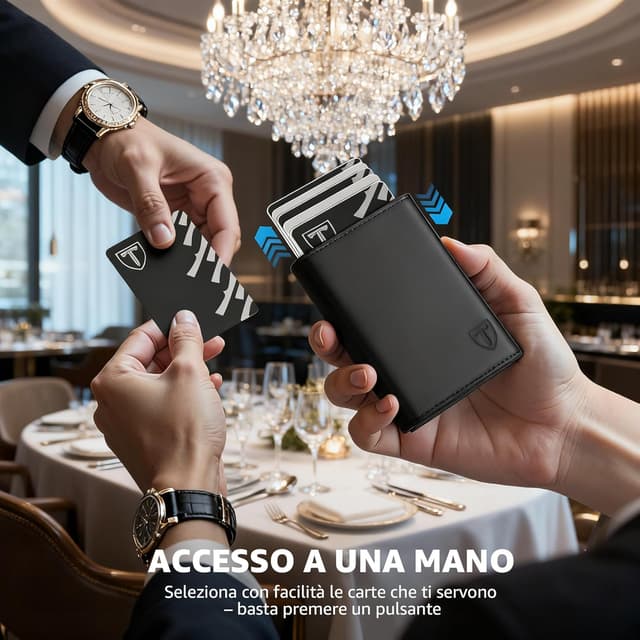 Detalle 2 de TENBST Portafoglio Uomo Slim in Pelle Naturale 🧾