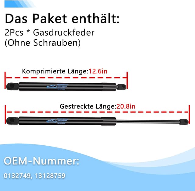 Detalle de Koaudb Heckklappendämpfer für Zafira B 2 Stück