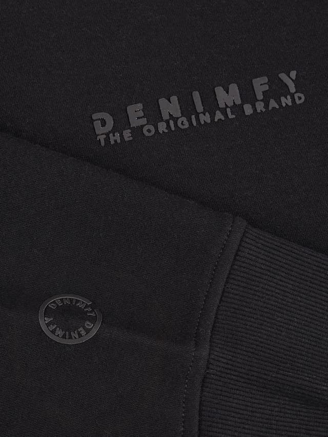 Detalle 2 de DENIMFY Pullover Herren Oversize Fit mit Rundhalsausschnitt & Druck – Sweatshirt langarm in Weiß, Schwarz, Beige, Grün, Grau