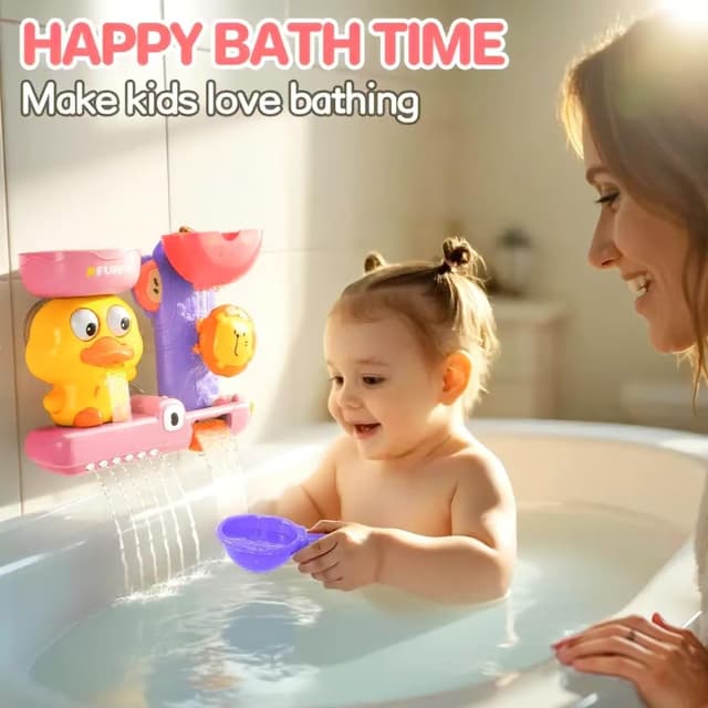 Detalle 2 de Cute Duck Pink Bath Toy for 18+ Months