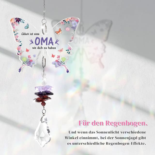 Detalle 1 de KAAYEE Oma Geschenk Sonnfänger mit Kristall