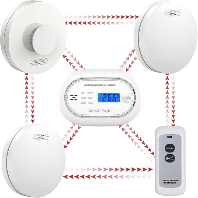 Imagen de XINDUM Wireless Interlinked Smoke Alarm Bundle en OfertitasTOP