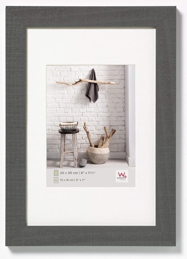 Detalle 2 de Walther Design Home HO100D : cadre photo gris 70 x 100 cm avec passe-partout