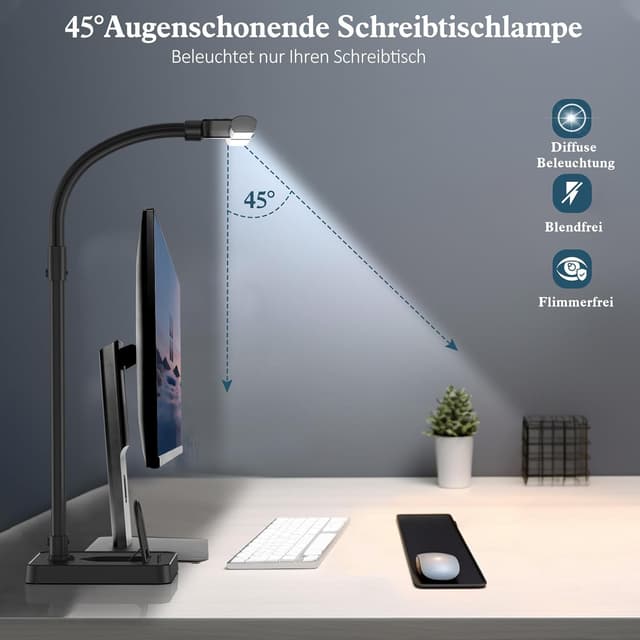 Thumbnail 6 de Doppelkopf Schreibtischlampe 24W dimmbar