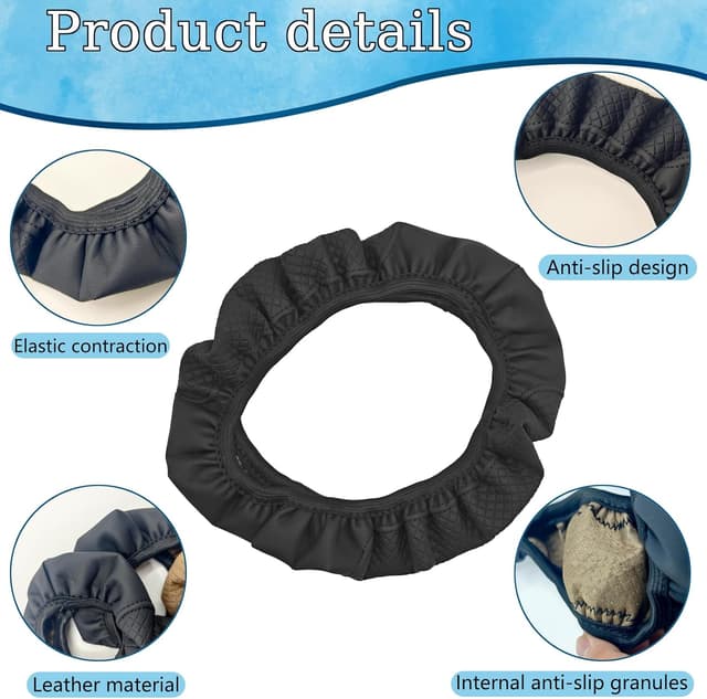 Thumbnail 2 de Leather Steering Wheel Cover 37-38cm
