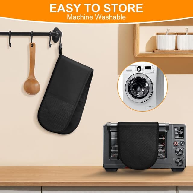 Thumbnail 4 de AUAUY Double Oven Gloves 250°C heat-resistant