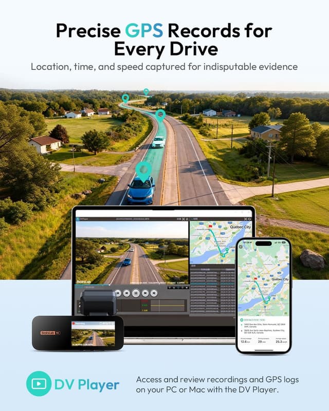 Thumbnail 5 de BOTSLAB G980H 4K Dash Cam Front and Rear