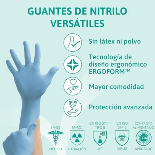 Thumbnail 1 de Ansell Microflex 92-134 Guantes nitrilo M 100 unidades