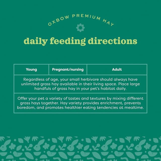 Detalle 2 de Oxbow Animal Health Foin Alphalpha 1130 g : foin d’alfa en fibre pour jeunes, gestantes et lactantes