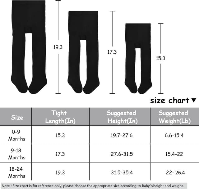 Thumbnail 4 de SPTRAMLE Baby-Strumpfhosen Set (3 Paar) für Mädchen – Baumwolle, Größen 56–62 bis 74–92