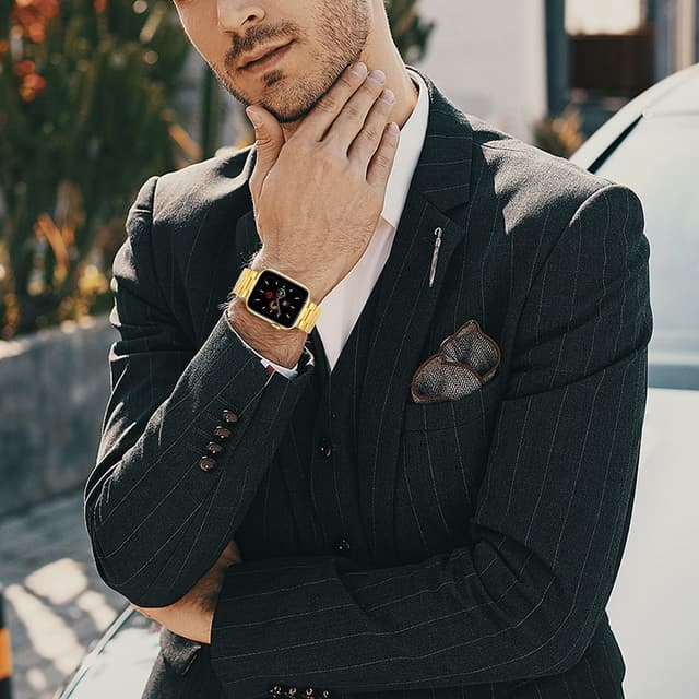 Detalle de ARTCHE Apple Watch strap stainless steel band