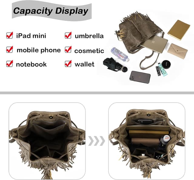 Detalle 2 de Gladdon Leather Bucket Bag for Women