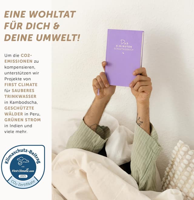 Thumbnail 6 de 6 Minuten Schlaftagebuch 150 Seiten Schlafjournal