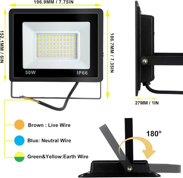 Thumbnail 5 de Fynokst 50W Focos LED 5400LM IP66