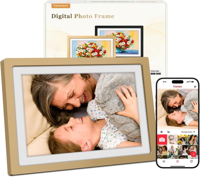Detalle de Frameo 10.1 Inch Sunset Gold Digital Photo Frame