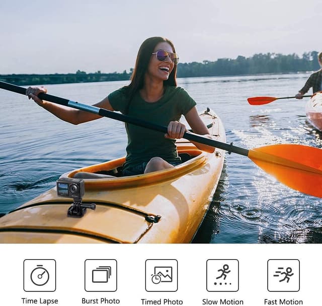 Detalle 2 de AKASO Brave 7 LE Action Cam 4K 30fps, 20 MP, IPX7 bis 40 m – mit Dual-Display, WiFi und 64-GB-Speicherkarte
