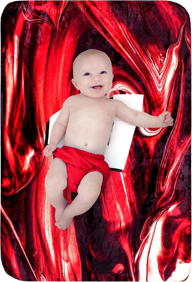 Detalle de College Covers Everything Comfy Wisconsin Badgers plush throw blanket (30" x 40")