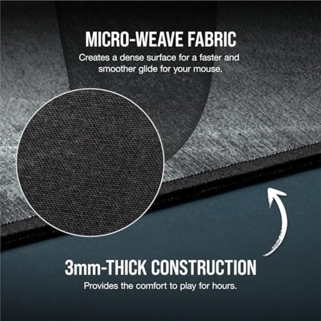 Thumbnail 3 de Corsair MM300 PRO tappetino gaming esteso 930 x 300 mm in tessuto microtrama impermeabile con base in gomma da 3 mm