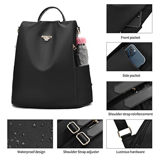 Detalle de shepretty Mochila antirrobo impermeable para mujer 8888K