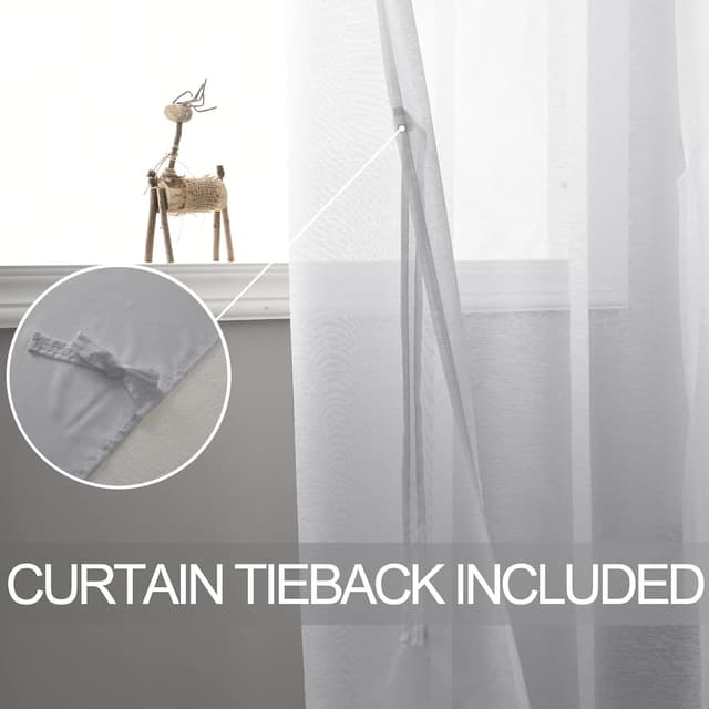 Detalle de DWCN Voilages à œillets 140x260 cm