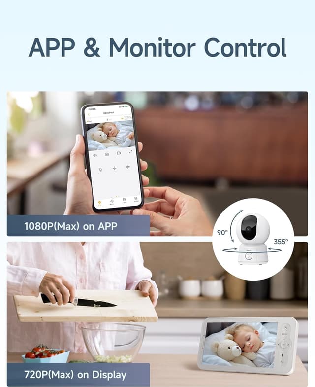 Thumbnail 5 de ARENTI Babyphone 5" Display — 1080p Kamera