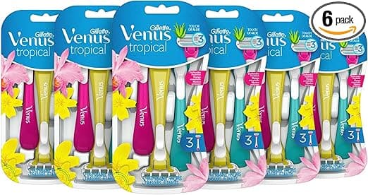 Imagen de Venus Gillette Tropical - Pack X6 Máquinas Desechables de Depilación en OfertitasTOP